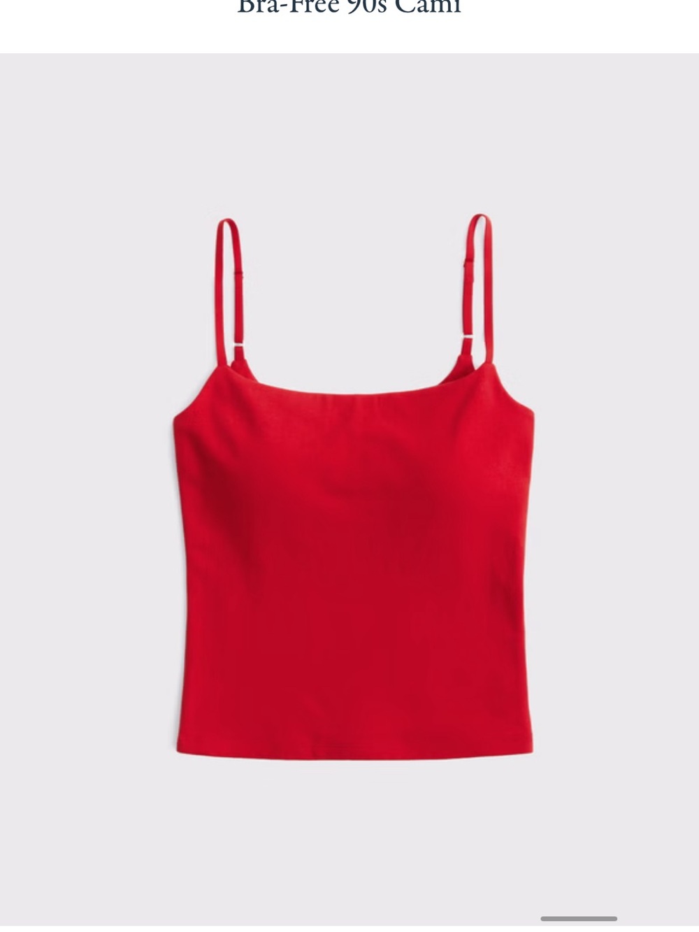 ABERCROMBIE Bra Free 90’s Cami - Red - Small - Picture 7 of 9